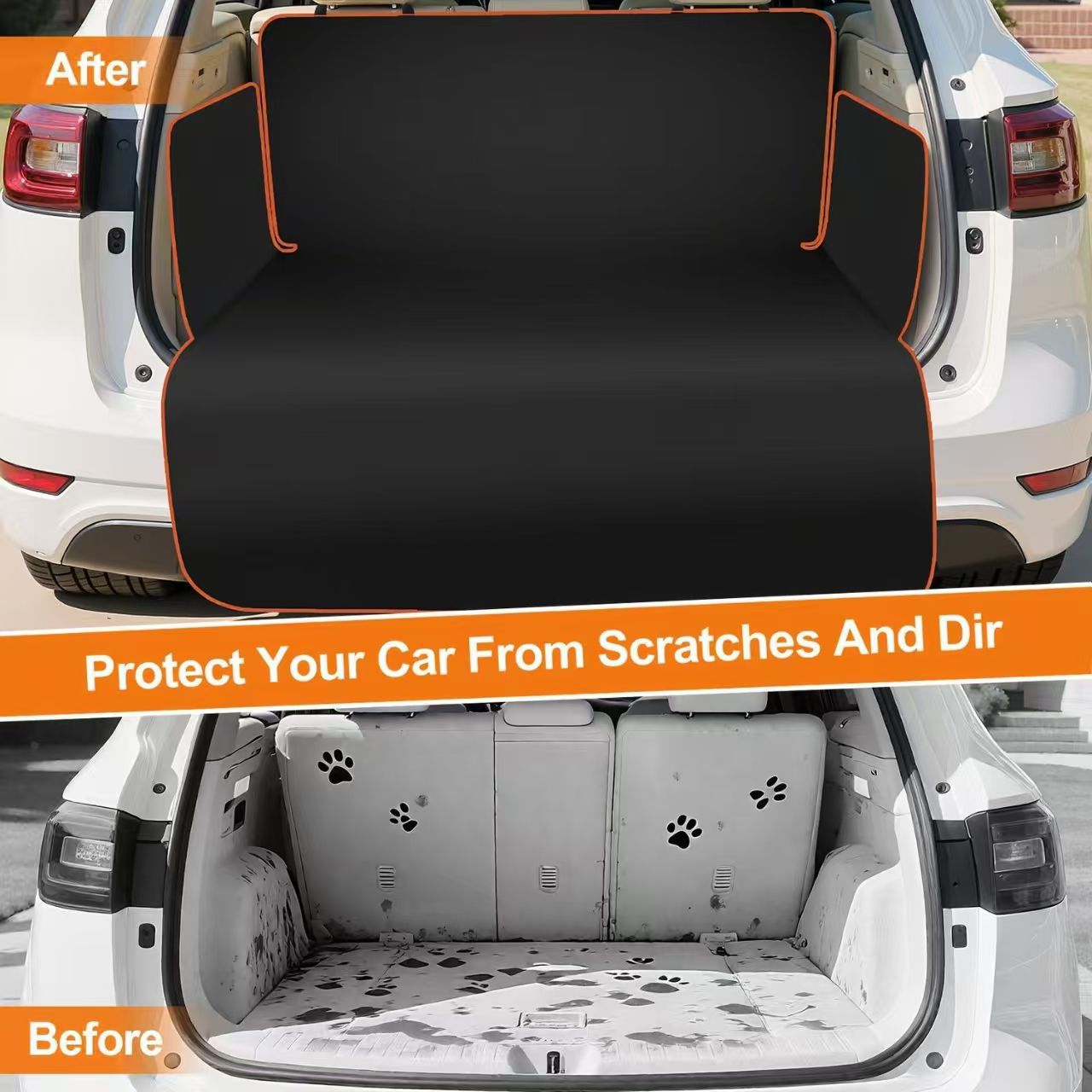 Car Back Seat Suv Business Vehicle Trunk Seat Cushion Waterproof and Stain-Resistant Mat Easy to Clean Pet Mat Universal Type