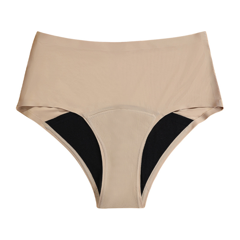 Pantalones físicos transfronterizos de cintura media más tamaño período físico de las mujeres ropa interior anti-fuga lateral pantalones sanitarios pantalones de período menstrual