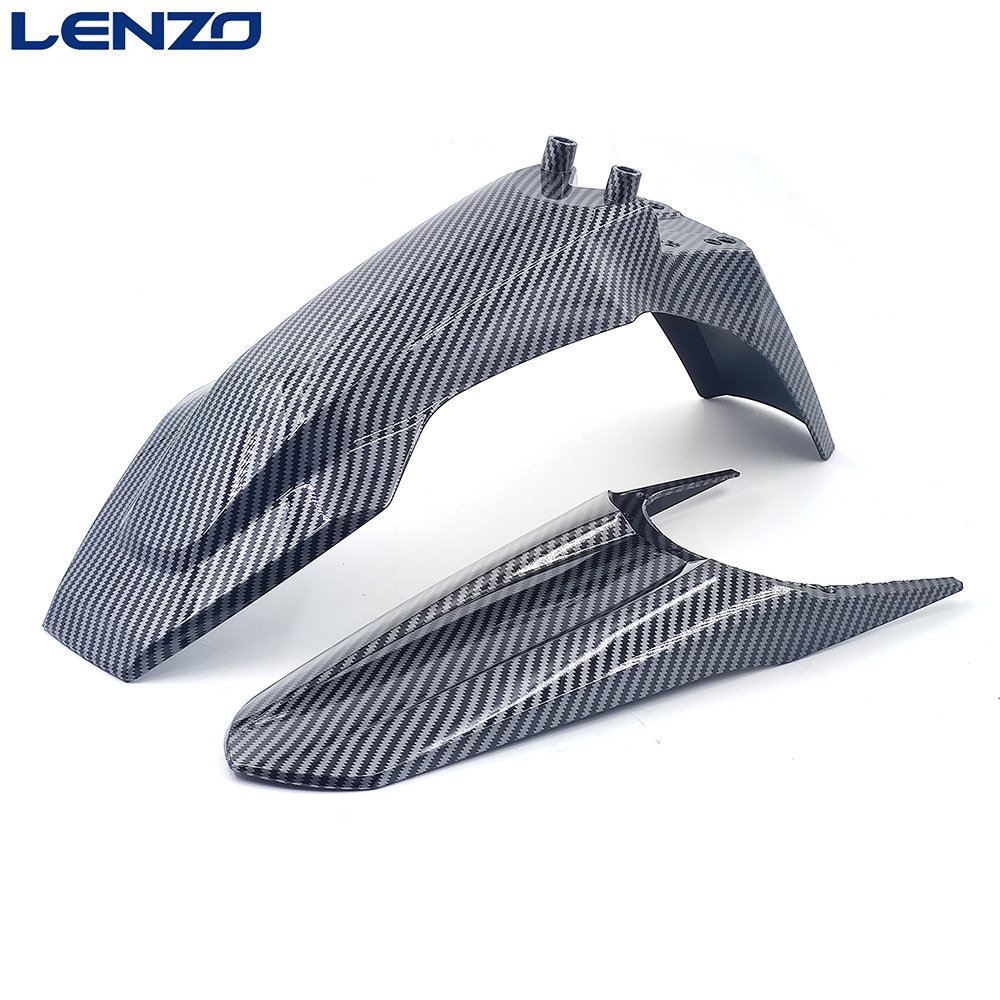 Adaptable a KUGOO Tuttio para motocicleta todoterreno guardabarros de agua delantero y trasero guardabarros de fibra de carbono modificados accesorios de motocicleta eléctrica
