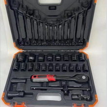 厂家直销1/2 重型六角气动37件套装 72齿棘轮套筒扳手五金汽修套