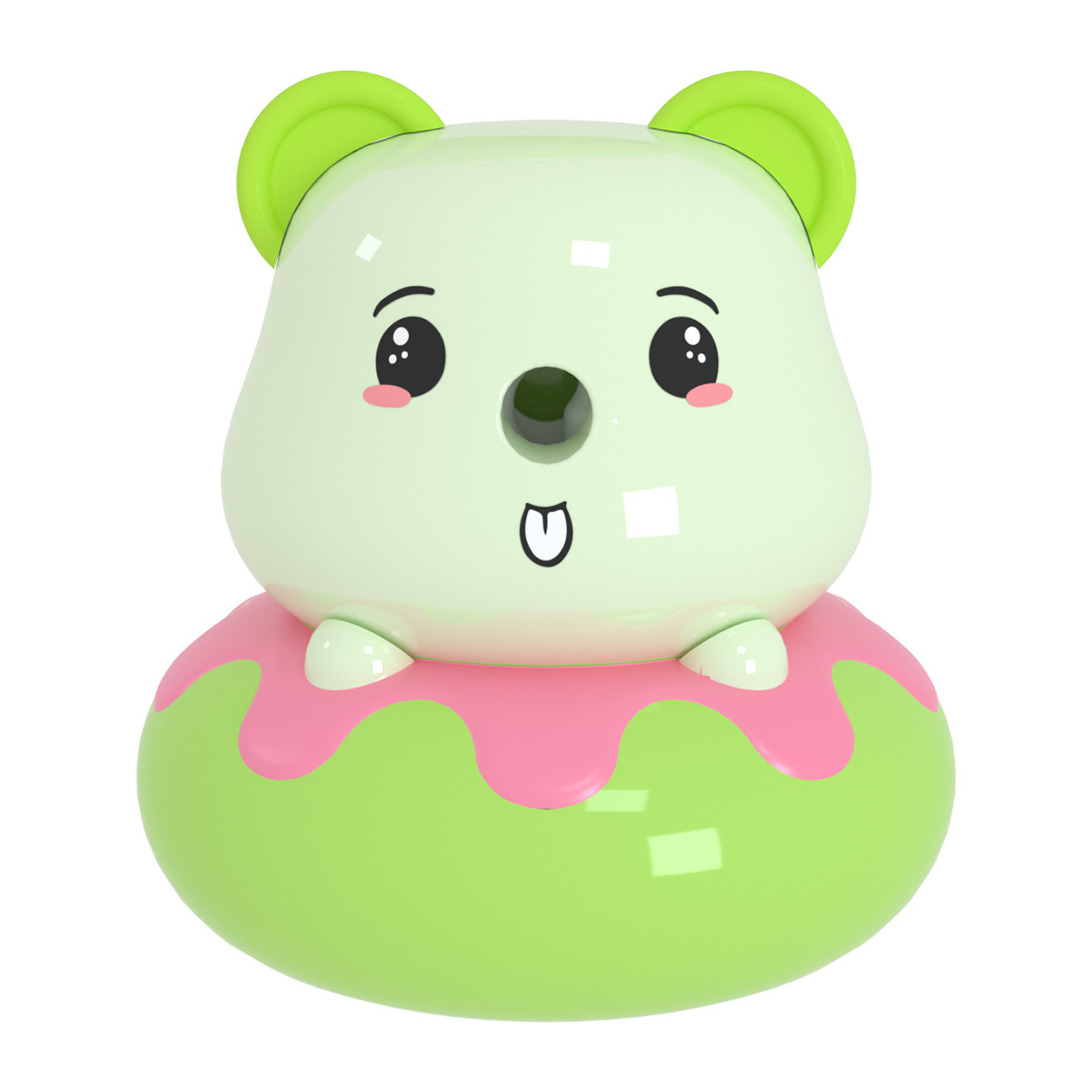 7827 oso donut lápiz sacapuntas automático pluma sacapuntas lindo animal forma gran capacidad rollo pluma