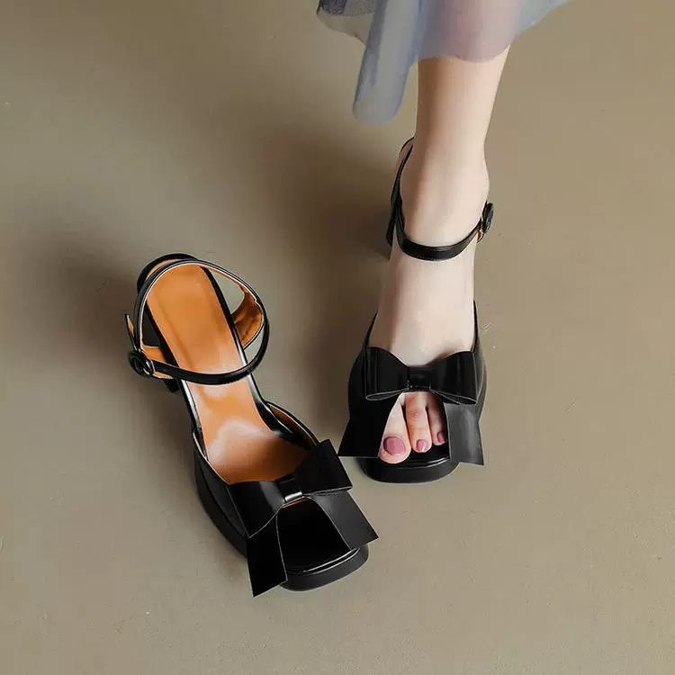 (Cross-border trading), summer sandals with bow, 2023, plus size, Amazon