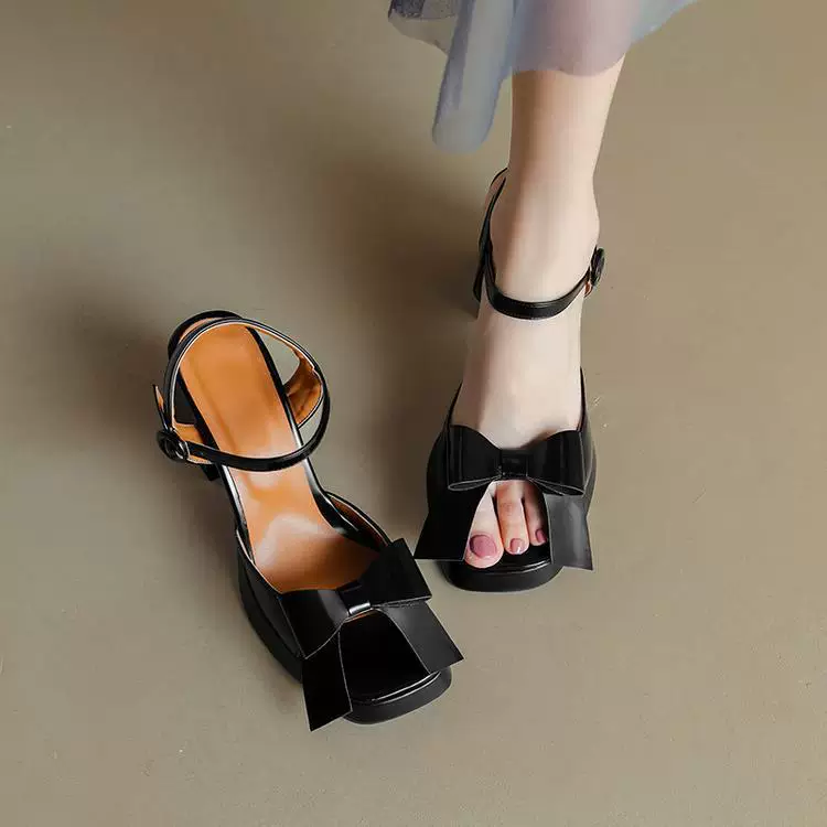(Cross-border trading), summer sandals with bow, 2023, plus size, Amazon