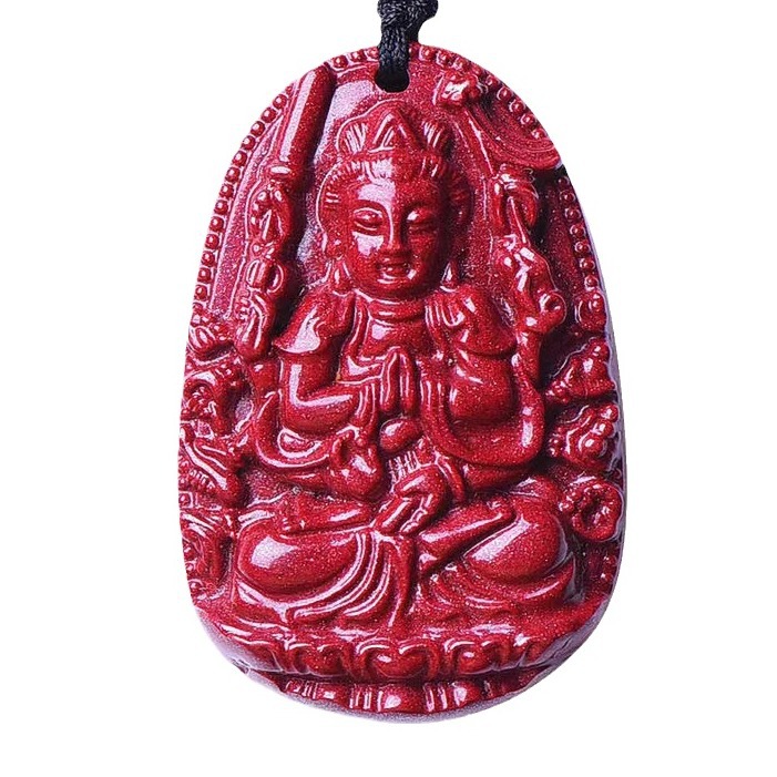 8 명의 수호 성자 펜던트 모조 CINNABAR 12 조디악 벤 밍포 브랜드 천 손 GUANYIN MANJUSRI BODHISATTVA 목걸이 도매
