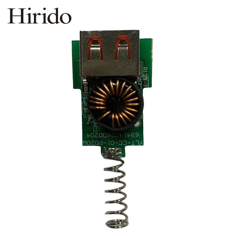 一拖二超级快充PD+QC3.0双输出多功能车充双usb快充带光圈PCBA板