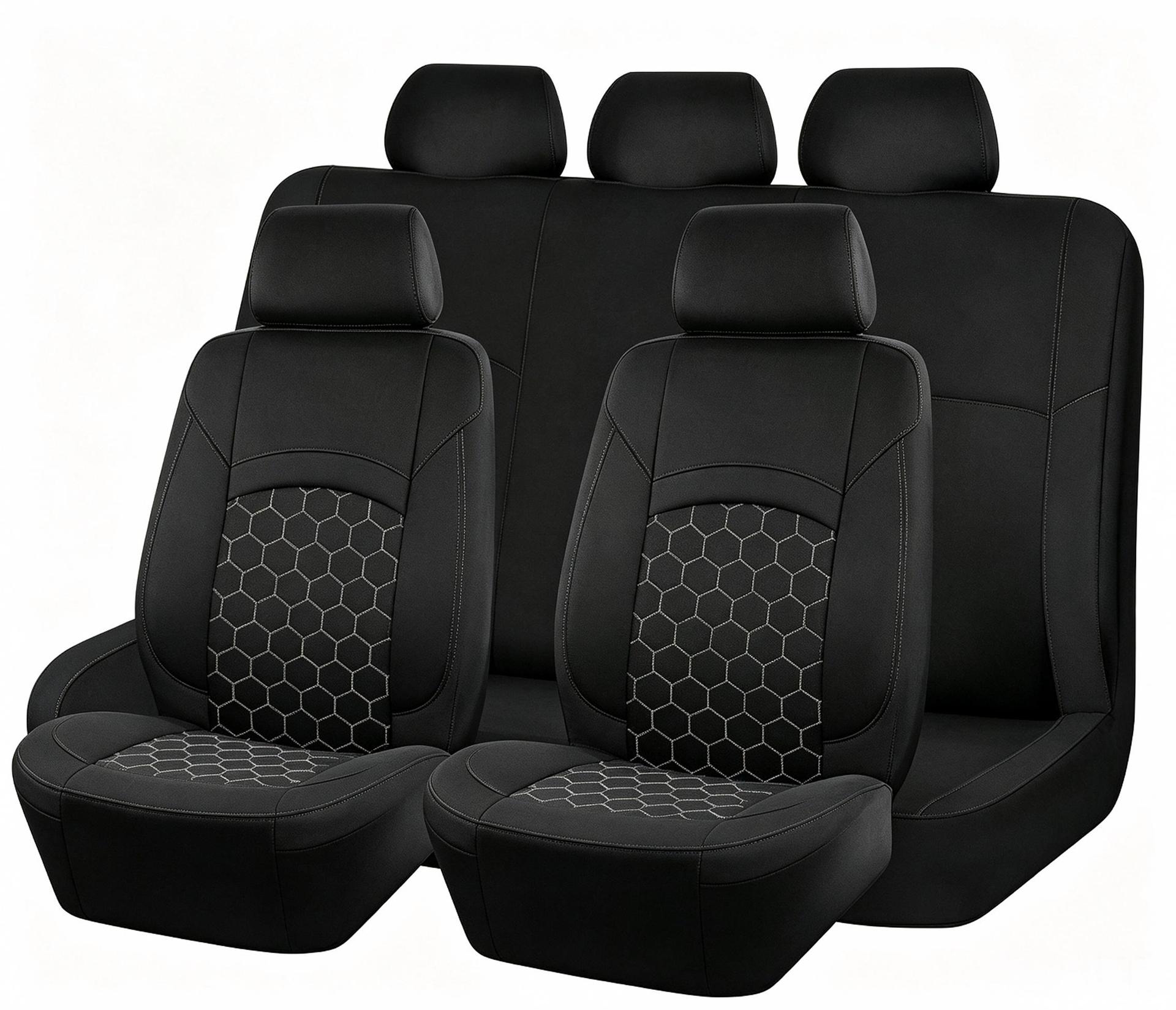 Foreign trade, Mexico, TEMU universal bracket-style football-themed car seat covers, direct from the manufacturer, 9-piece set, large quantities available for cross-border sales