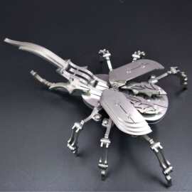 钢魔客3D不锈钢DIY拼装模型大力士甲壳虫摆件钢魔兽蝎子王