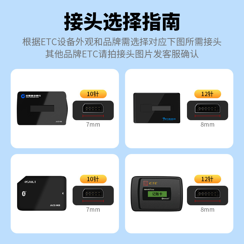 Cargador ETC coche camión Sukatong Zhejiang Yuetong tarjeta de alta velocidad equipo de datos cable de alimentación