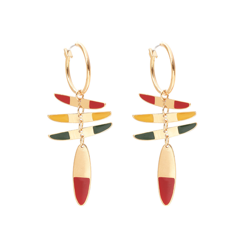 Wholesale Jewelry Geometry Sharp Corners Color Earrings Nihaojewelry display picture 4