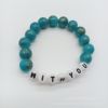 Green fashionable organic bracelet with letters, European style