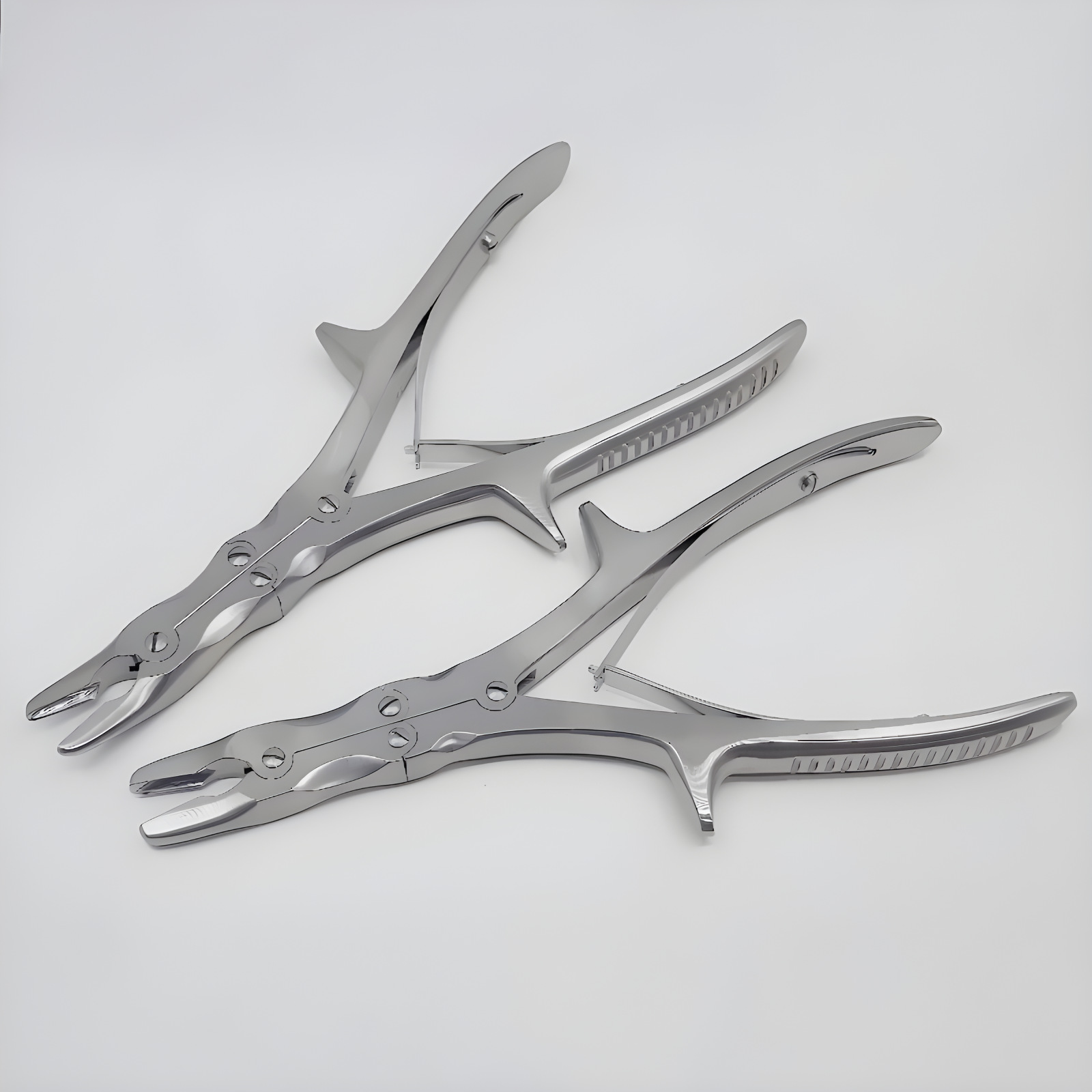 Pinzas ortopédicas Pinzas para masticación de huesos de doble articulación médica de 24cm, abrazaderas dentales de flexión lateral recta, pinzas para huesos rotos, pinzas para huesos alveolares image 2