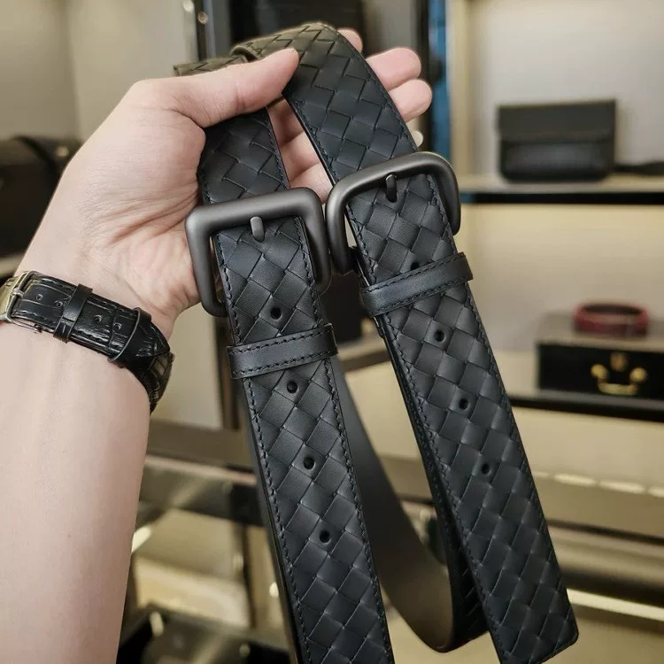 Leather belt, universal woven suit, jeans