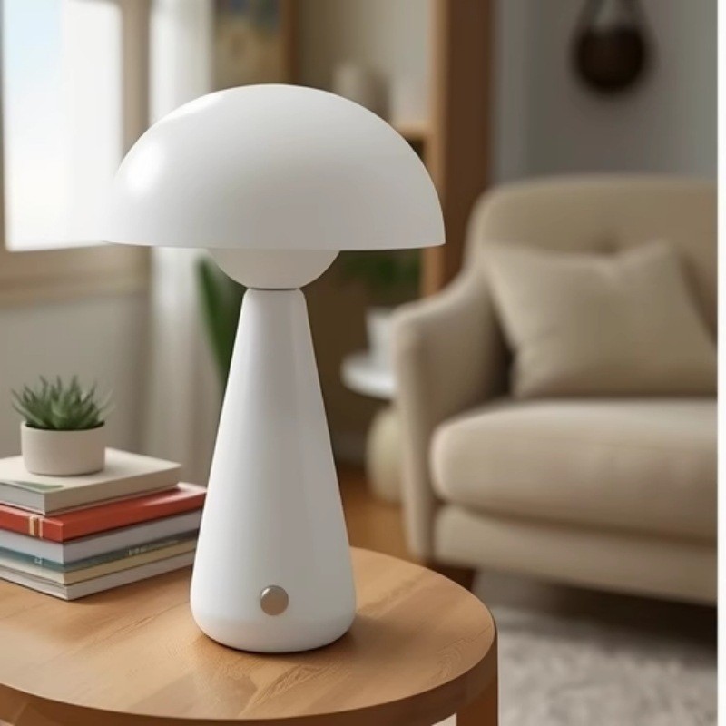 Nuevo hogar bar oficina dormitorio hongo carga USB ambiente inalámbrico luz de noche cama de dormitorio lámpara de mesa
