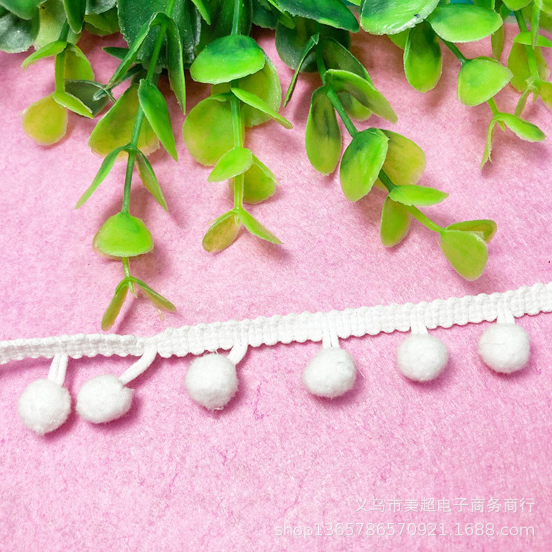 厂家直供锦纶直角毛钱花边用于围巾、领口服装童装手工服饰辅料