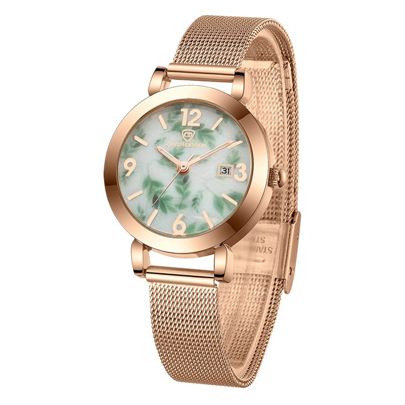 Reloj retro estilo chino azul y blanco de porcelana reloj de correa de malla reloj de moda de mujer reloj de cuarzo de una pieza de entrega
