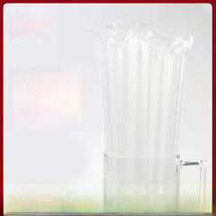Wholesale black transparent colorful pointed tip PP plastic disposable straw with independent packaging