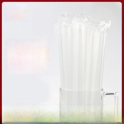 Wholesale black transparent colorful pointed tip PP plastic disposable straw with independent packaging