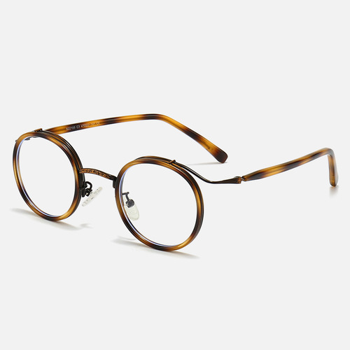 New Fashion Trend Retro Japanese Round Frame Glasses for Men and Women TR90 Transparent Bare Skin Anti-Blue Light Eyeglass Frame