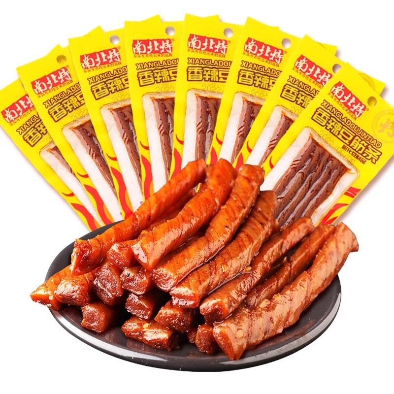 南北特香辣小豆筋素牛筋条儿时怀旧面筋零食湖南麻辣豆筋小吃