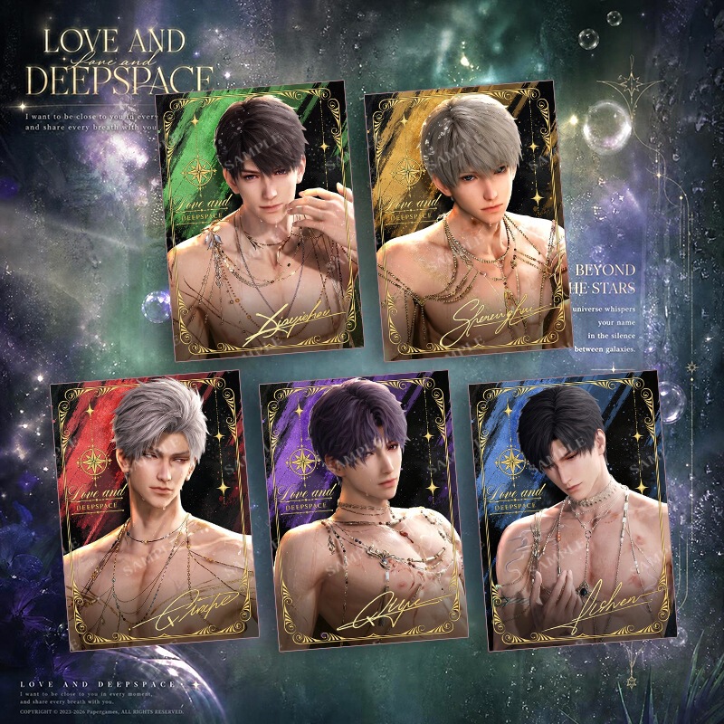Love and Deep Space: Longing and Rise and Fall Series - Badge Pins, Polaroid Photo Cards, Qin Che, Shen Xinghui, Qi Yu, Li Love and Deep Space: Longing and Rise and Fall Series - Badge Pins, Polaroid Photo Cards, Qin Che, Shen Xinghui, Qi Yu, Li