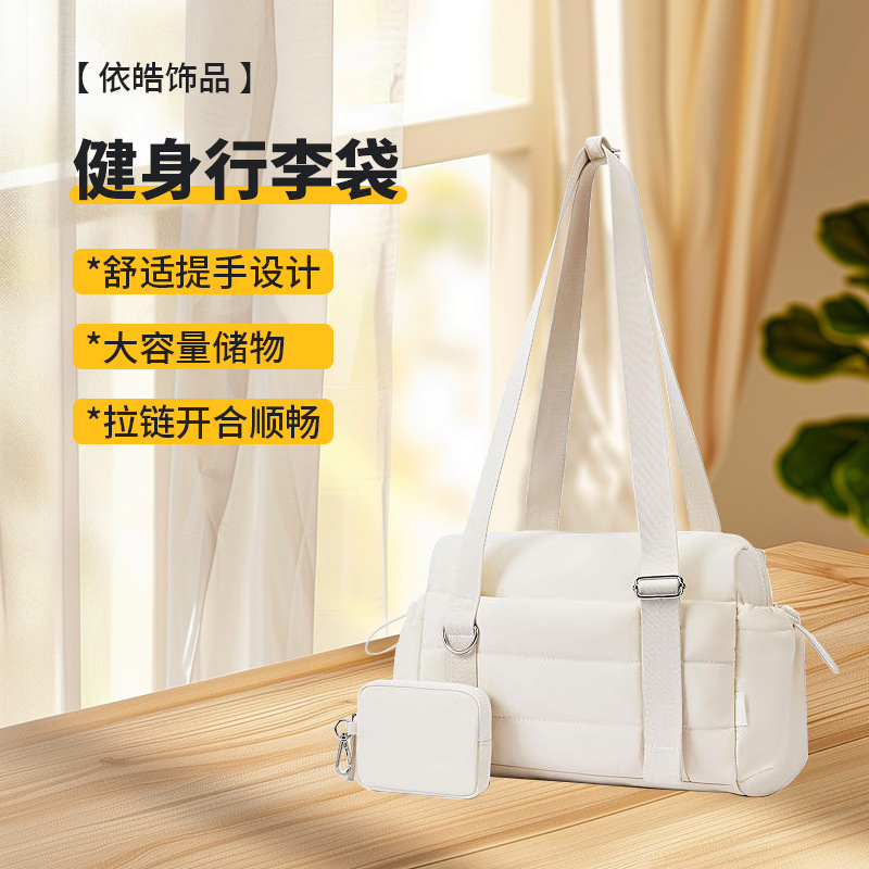 亚马逊跨境新款百搭女士单肩包健身包大容量休闲旅行单肩手提包