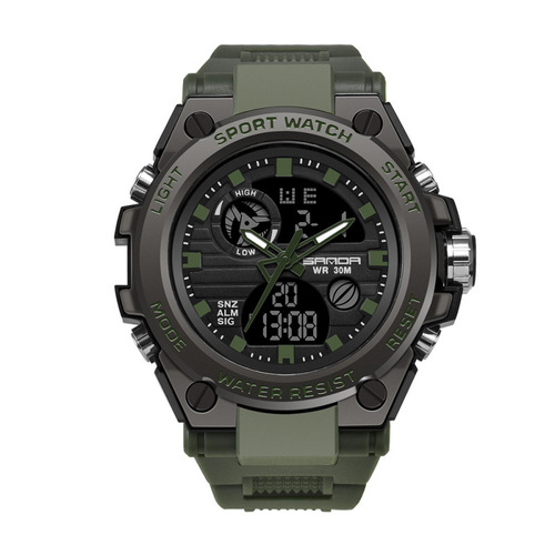 SANDA 739 multifunctional waterproof electronic sports watch chronograph calendar alarm luminous students and teenagers