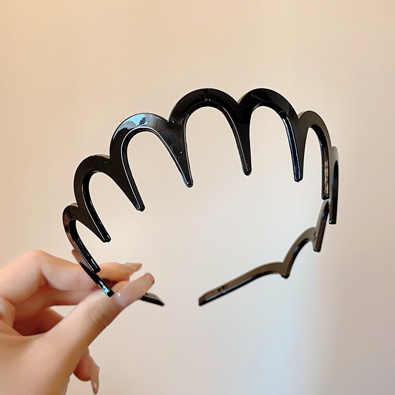 Nuevo producto de lana de color de doble uso, peine para el cabello ondulado, diadema de cara superior de cráneo alto, nueva moda, accesorios para el cabello suave para mujeres