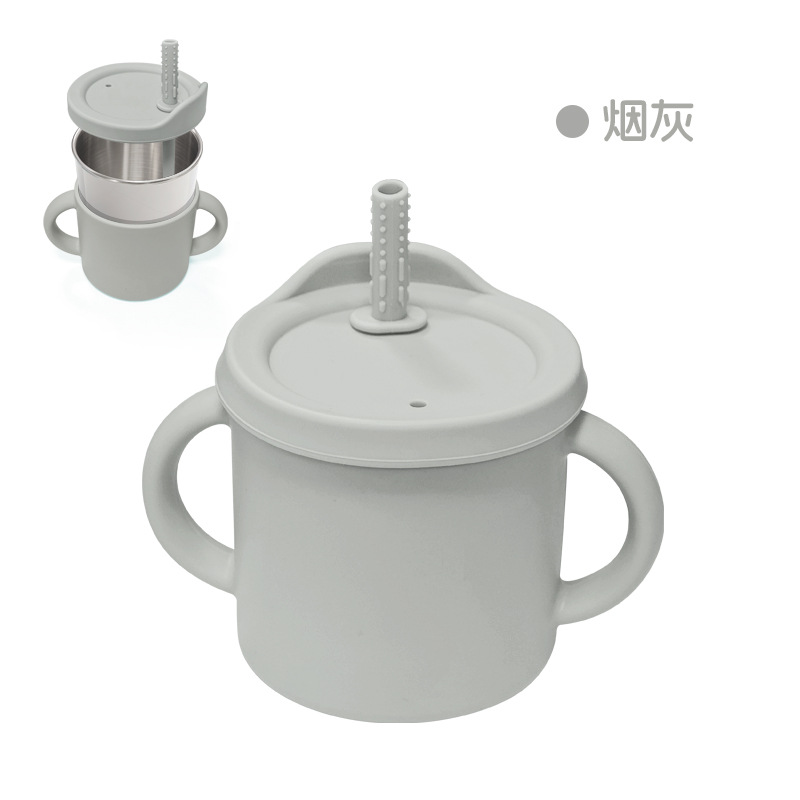 Amazon tazas de paja para niños tazas de bebés de acero inoxidable 3 - en - 1 tazas de agua para bebés tazas de paja tazas de bocadillos