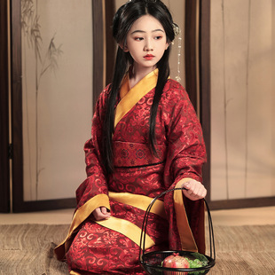 Han Clothes Girls' Spring and Autumn and Warring States Robe Restoration Curved Robe Qin and Han Dynasties Baby's Dress Chinese National Style Ancient Dress Performance Dress