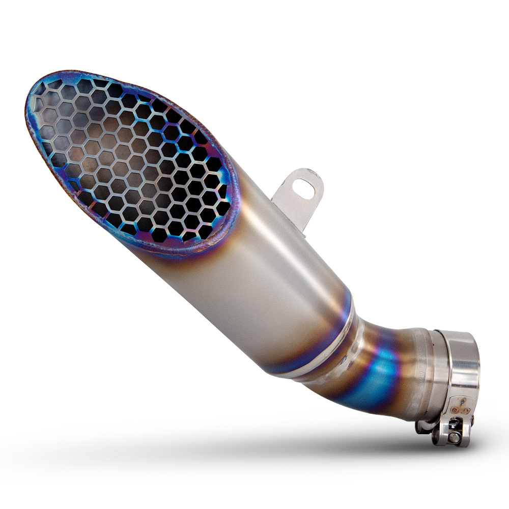 Motorcycle Exhaust Pipe Modification Rsv4 Titanium Alloy Integrated Mid-Tail Section Muffler 2015-2024