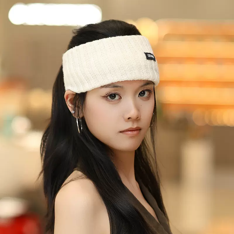 秋冬跨境运动针织发带新款头带护额头保暖头套发箍女宽边月子头巾