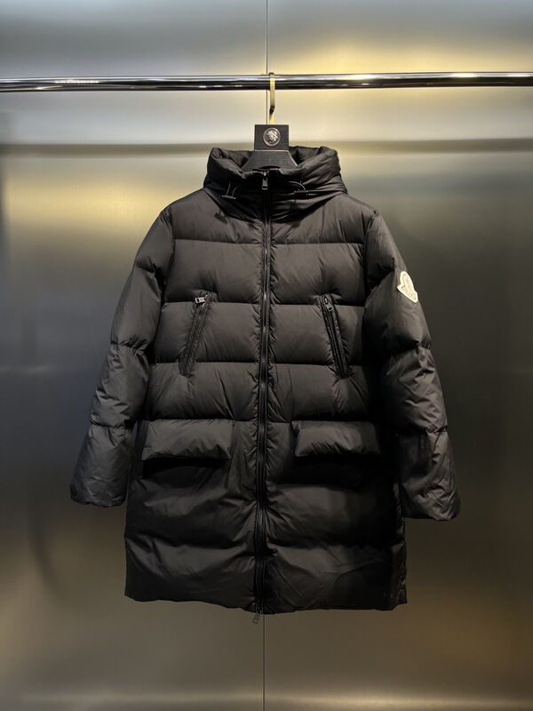 高版本M家25冬季暗面尼龙面料中长款连帽立领羽绒服外套男女同款|undefined