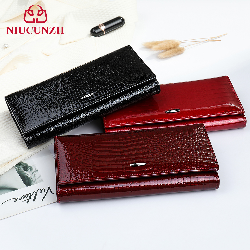Cross-Border Genuine Leather Evening Clutch Bag Fashion Wristlet Large Capacity Envelope Purse Women's Coin Purse Top Grain Cowhide Handbag