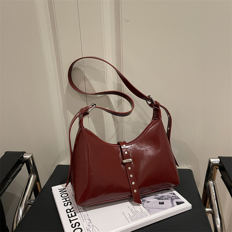 Koreanische Dumpling Tasche Damen Retro Umhängetasche Schultertasche_voghion.com