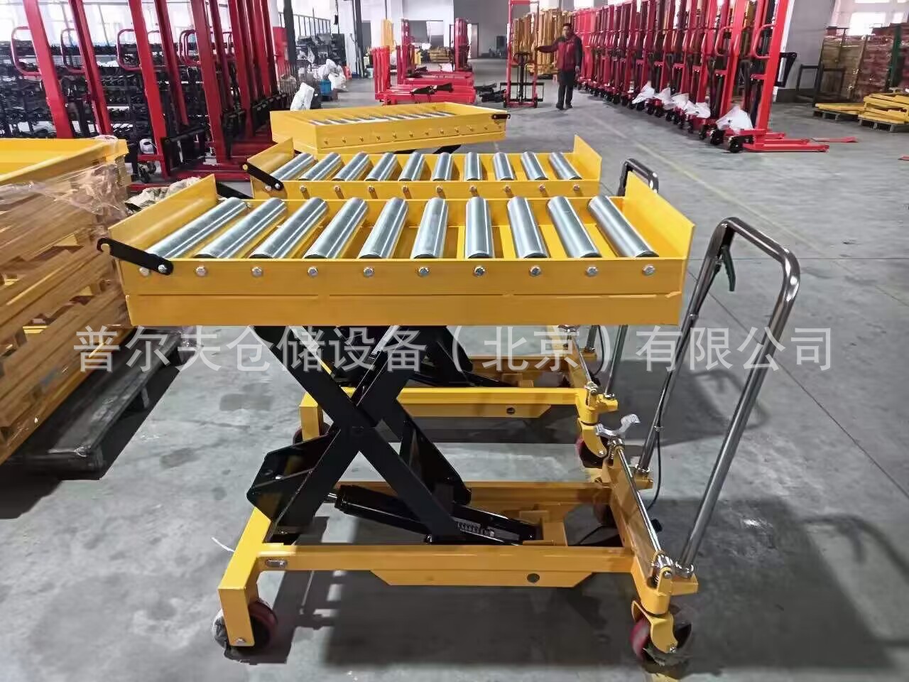 手动液压升降平台车移动剪叉式电动升降机手推小型磨具搬运厂家