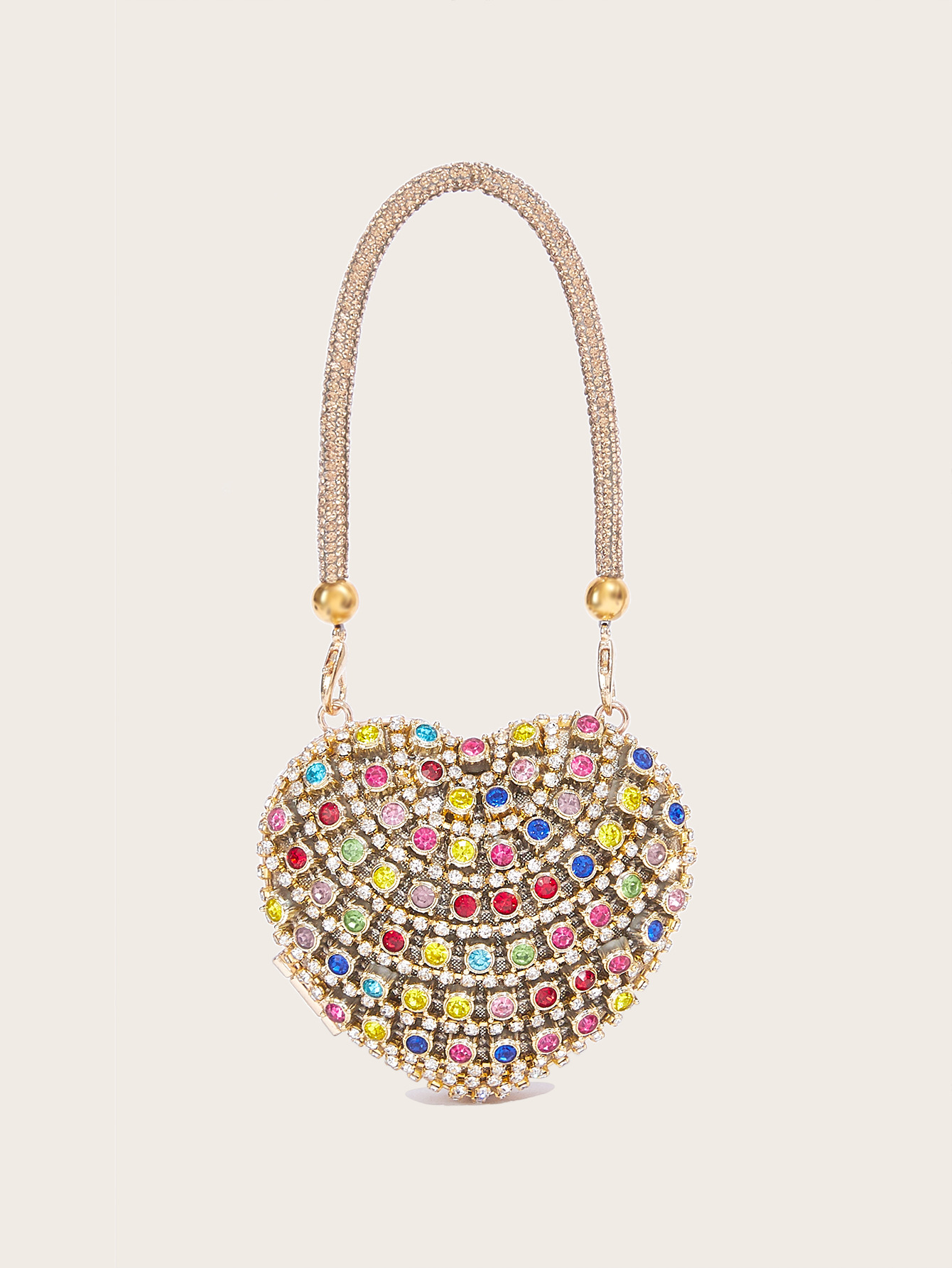 Elegante Herz Mini-tasche Mit Strass Für Damen Luxus Abendtasche_voghion.com