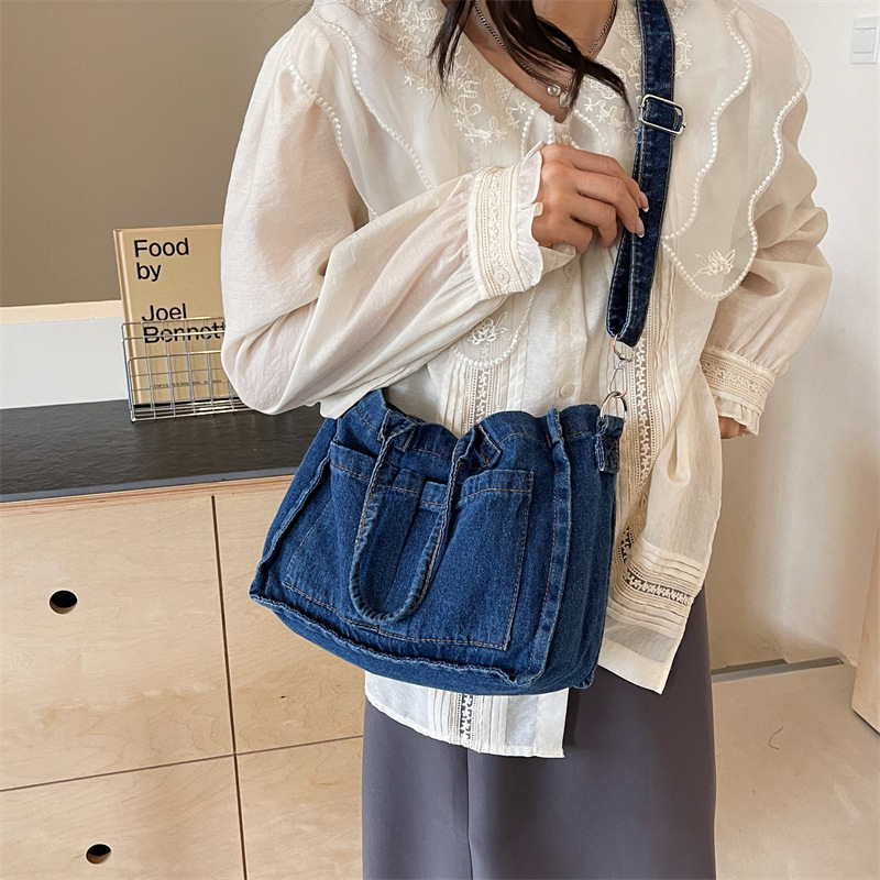 Nueva moda coreana Tot bolso de hombro casual simple bolso de mensajero de cercanías tendencia portátil de gran capacidad