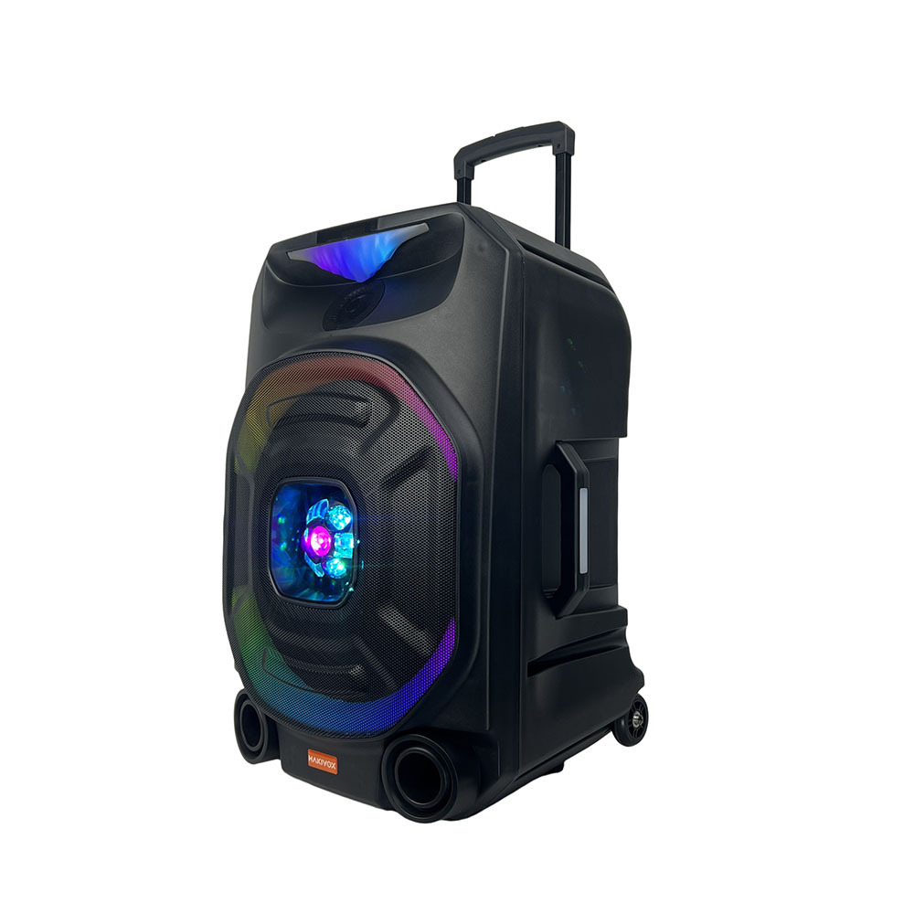 Fábrica de exportación directa de 15 pulgadas 80W barra de tracción portable altavoz gran micrófono inalámbrico