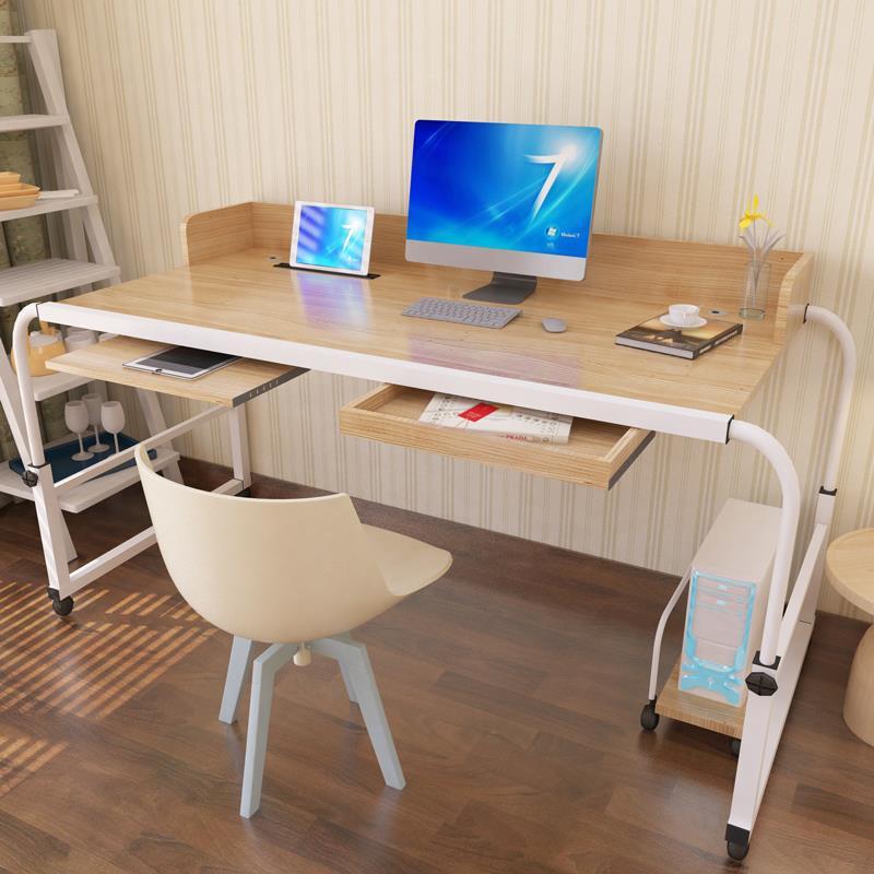 Mesa de cama simple cama portátil telescópico escritorio casero doble mesa elevadora móvil mesa de computadora