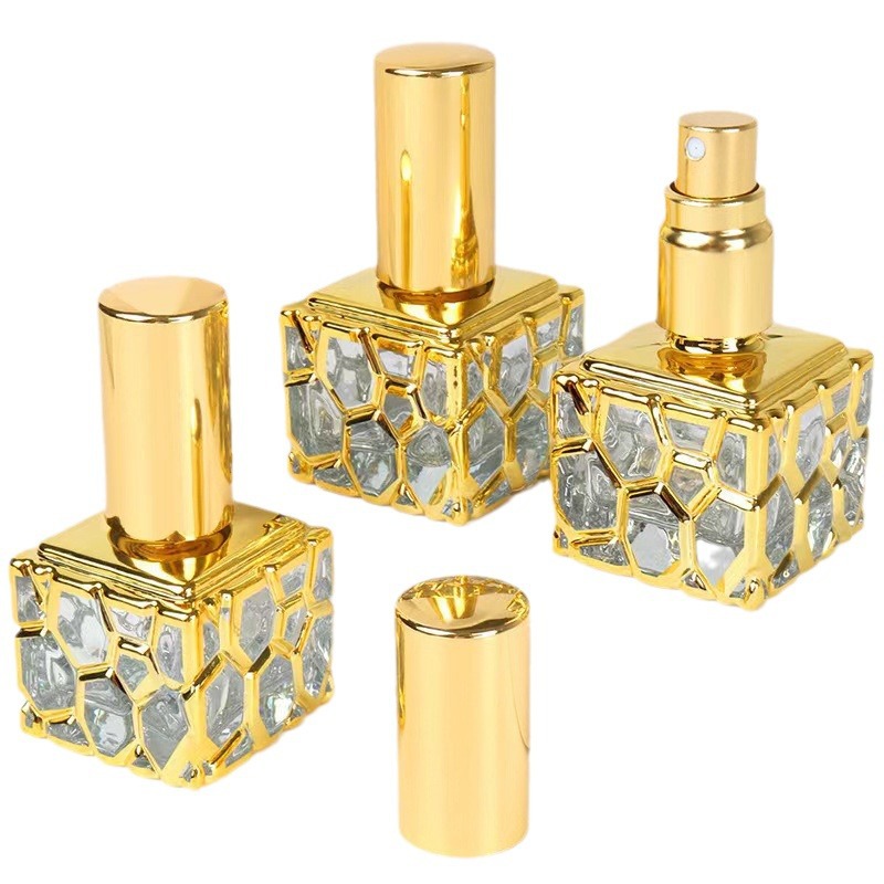 F060-Fabrik directo 10ML spray de galvanoplastia perfume en cubo de agua subenvasado mini botella de vidrio de muestra para viaje