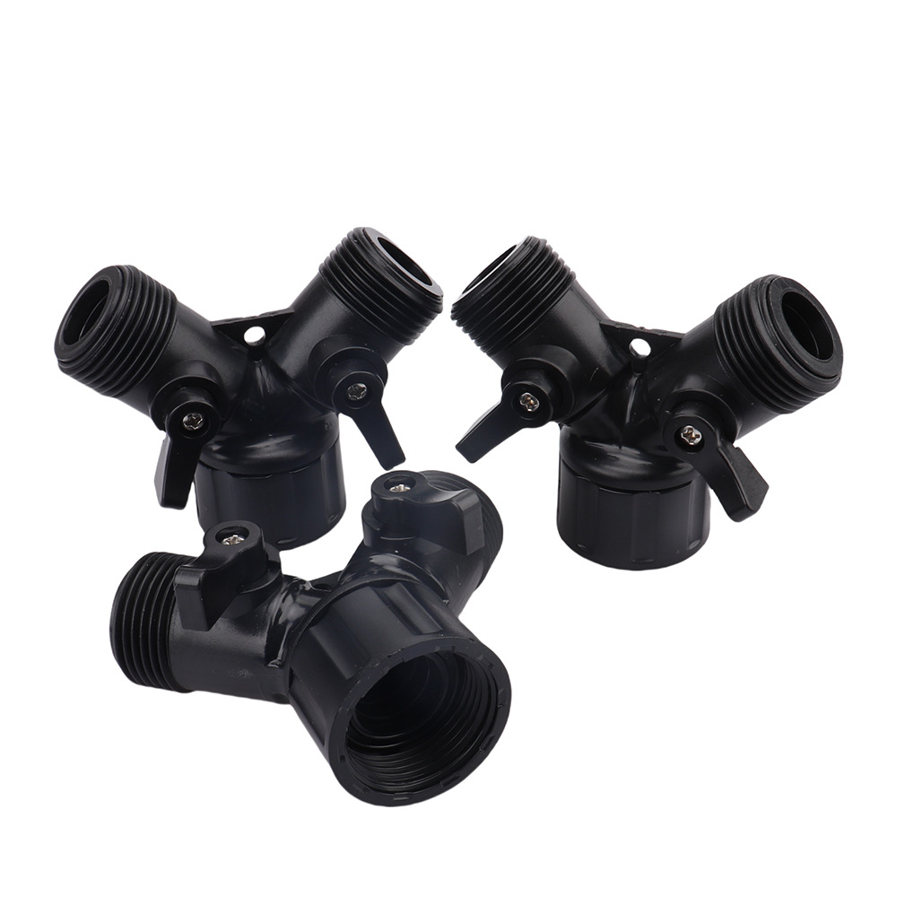 Lavadora grifo desviador conector de tres vías y pezón de plástico en forma de Y uno en dos conector de pezón de cobre 4 / 6