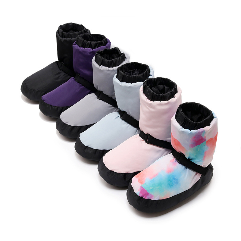 Winter Dance Warm Shoes Ballet Dance Shoes Women's Practice Shoes Adult Thick Sole Cotton Pu Practice Cotton Shoes for Autumn and Winter