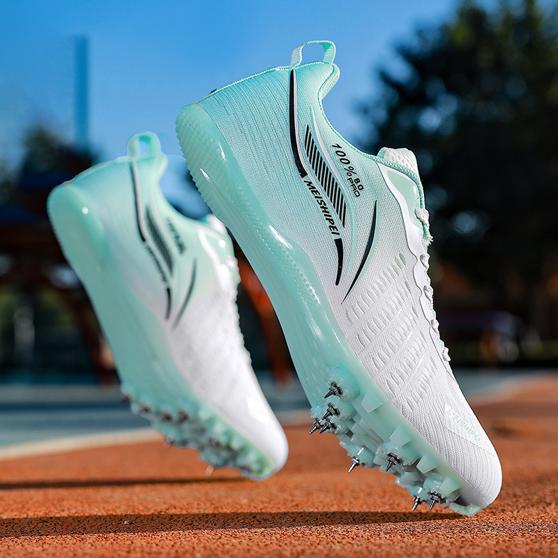 Zapatos de atletismo transfronterizos, zapatos de entrenamiento de salto de distancia, zapatos de carrera, zapatos de atletismo profesional para hombres y mujeres