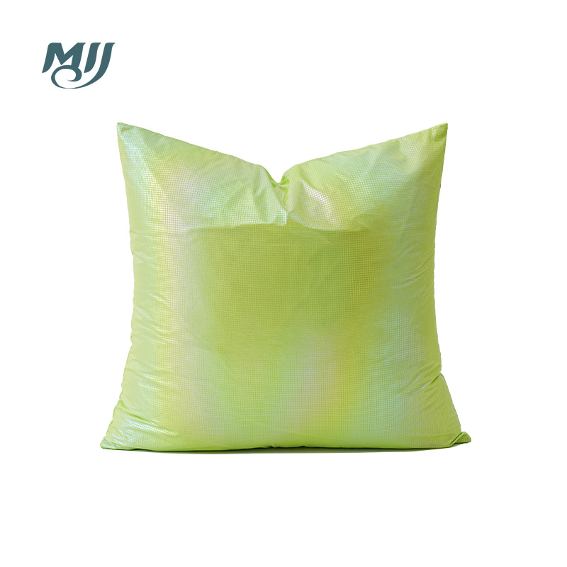 Estilo nórdico cojín de color brillante doble capa tela salón sofá almohada luz diseño simple almohada noche