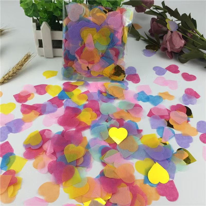 10g colorido 2.5cm confeti de amor fiesta de bodas de San Valentín sosteniendo pétalos globos transparentes relleno de bola de olas