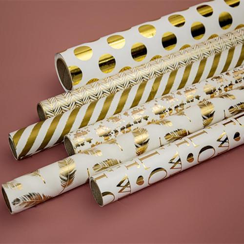 Gold Foil Polka Dot Gift Wrap Paper Christmas Gift Wrap Paper Valentine's Day Birthday Gift Wrap Paper Regular Gift Wrap Paper