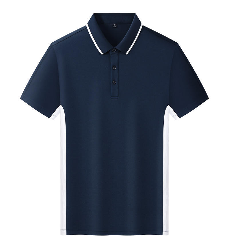 Camiseta POLO de solapa de alta gama transpirable casual de media manga nueva tendencia de verano para hombres de manga corta