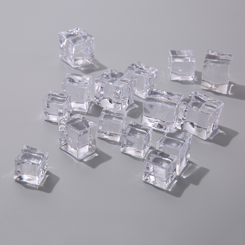 Fake ice acrylic simulation ice transparent square plastic ice crystal stone bar shooting path