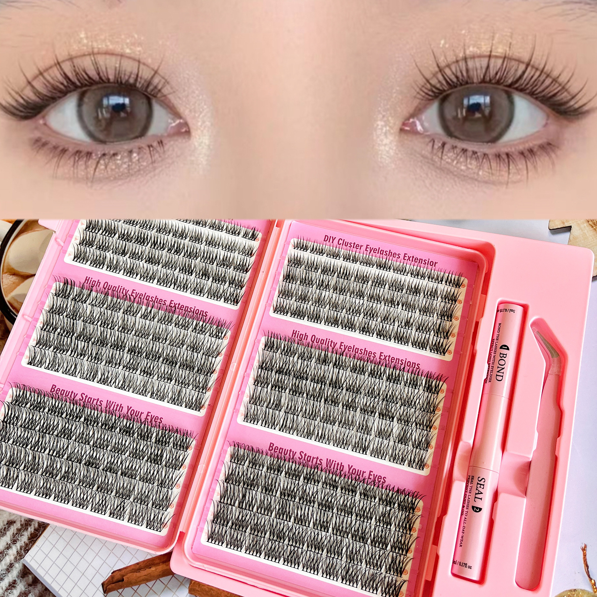 Comercio exterior venta caliente DIY ampliación natural de ojos novatos fácil de operar citas diarias Amazon transfronterizas pestañas falsas image 4