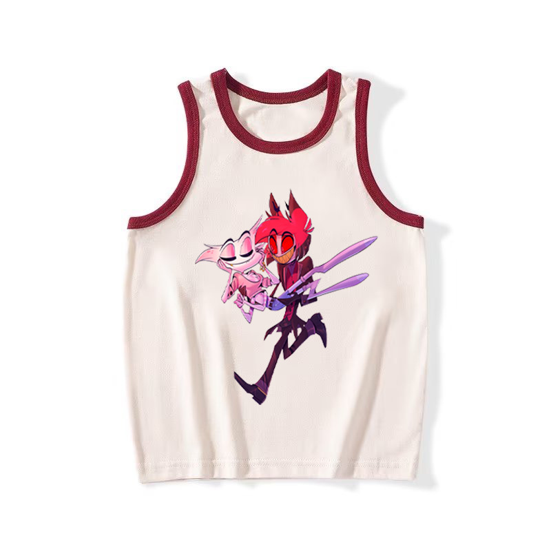 Factory Direct Sales Cross-border E-commerce Amazon Children's Clothing Cartoon Printed Boys and Girls Sleeveless Vest Personality Sports Top 